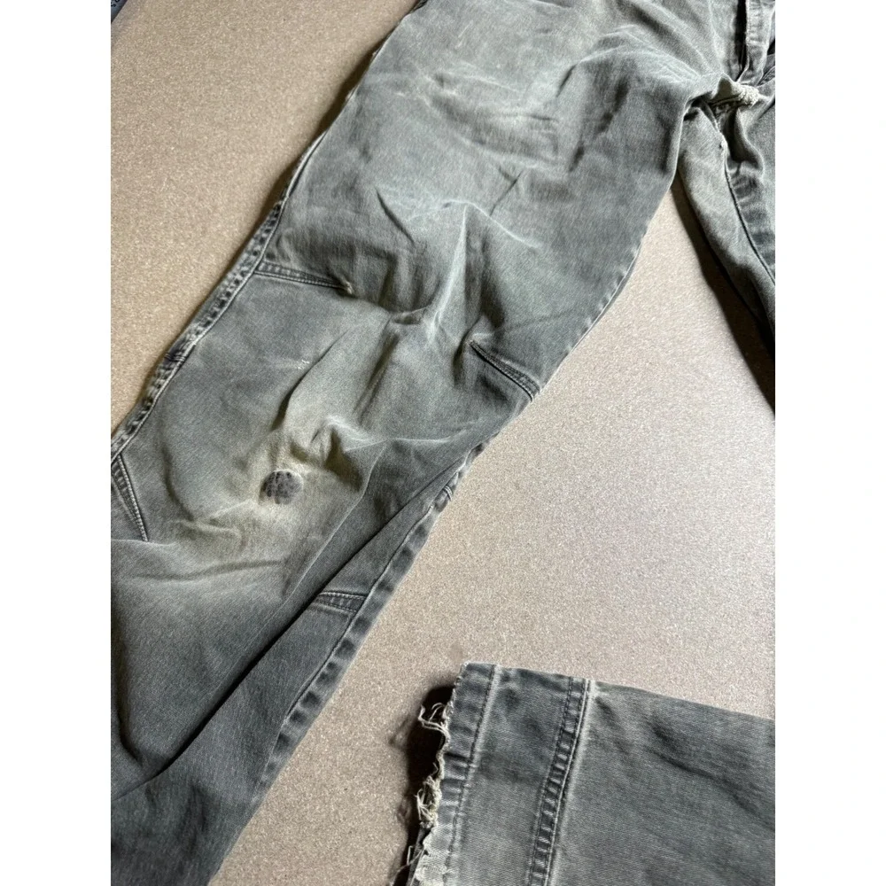 Kuhl Easy Rydr Mens Gray Faded Distressed Utility Work Pants 32x32 Articulated